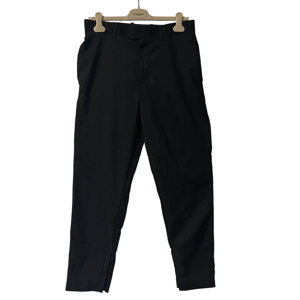 COS Women Relaxed Fit Black Tapered Trousers Ankle Zip Pants EUR 48/M-Work wear